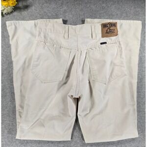 Vintage 70s Big Yank Union Made USA Mens Pants Size 30x30 White Cream Talon Zip